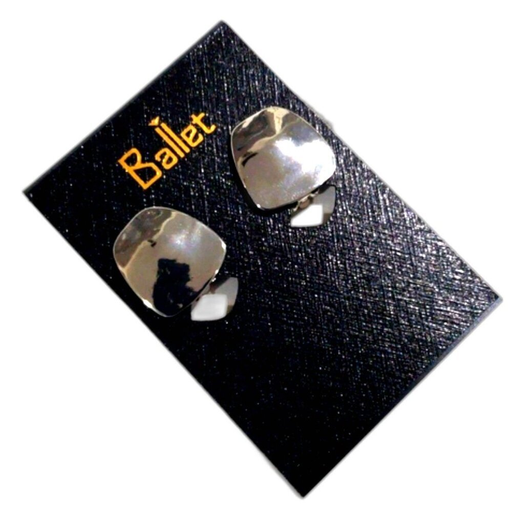 Elegant Stylish Ballet Silver tone Clip-on Earrings - Women's Fashion Jewelry - Picture 3 of 9